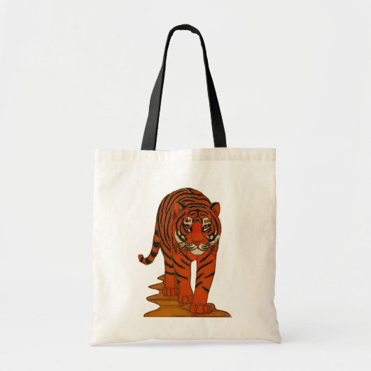 Cloisonne Art Tiger on the Jungle Path トートバッグ (正面)