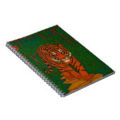 Cloisonne Art Tiger on the Jungle Path ノートブック (右側)