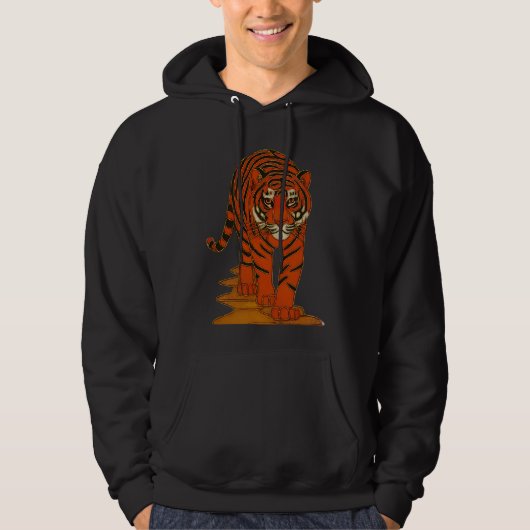 Cloisonne Art Tiger on the Jungle Path パーカ (正面)