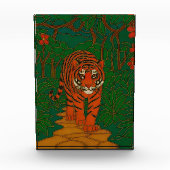 Cloisonne Art Tiger on the Jungle Path フォトブロック (正面)