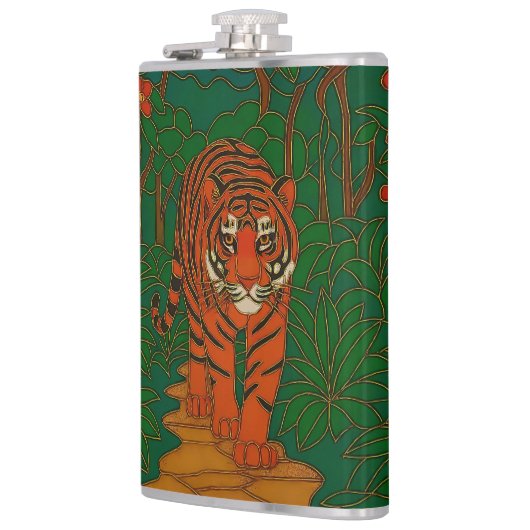 Cloisonne Art Tiger on the Jungle Path フラスク (左)
