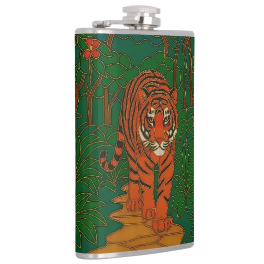 Cloisonne Art Tiger on the Jungle Path フラスク (右)