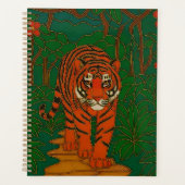 Cloisonne Art Tiger on the Jungle Path プランナー手帳 (正面)