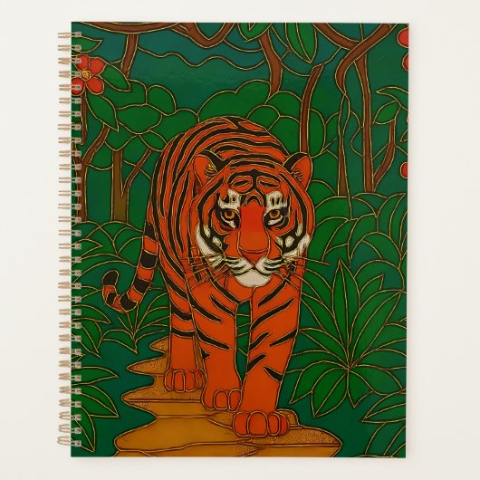 Cloisonne Art Tiger on the Jungle Path プランナー手帳 (正面)