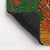 Cloisonne Art Tiger on the Jungle Path マウスパッド (コーナー)