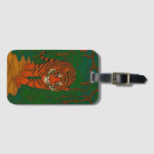 Cloisonne Art Tiger on the Jungle Path ラゲッジタグ (正面横)