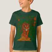 Cloisonne Art Tiger on the Jungle Path Tシャツ (正面)