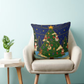 Cloisonne Art Whimsical Forest Classic Christmas  クッション (椅子)