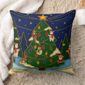 Cloisonne Art Whimsical Forest Classic Christmas  クッション (ブランケット)