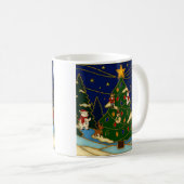 Cloisonne Art Whimsical Forest Classic Christmas  コーヒーマグカップ (正面右)
