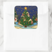 Cloisonne Art Whimsical Forest Classic Christmas スクエアシール (バッグ)