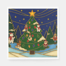 Cloisonne Art Whimsical Forest Classic Christmas  スタンダードランチョンナプキン