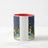 Cloisonne Art Whimsical Forest Classic Christmas  マグカップ (中央)
