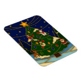 Cloisonne Art Whimsical Forest Classic Christmas  マグネット (右側)