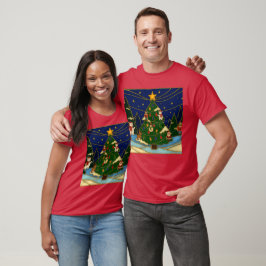 Cloisonne Art Whimsical Forest Classic Christmas  Tシャツ