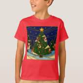 Cloisonne Art Whimsical Forest Classic Christmas  Tシャツ (正面)