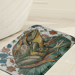 Cloisonne Frog on Lily Pad バスマット