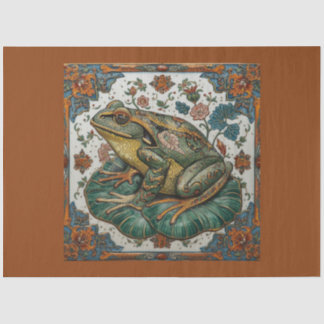Cloisonne Frog on Lily Pad Tissue & Decoupage Pape 薄葉紙