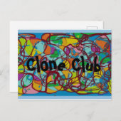 Clone Club from Orphan Black TV show抽象芸術・アート ポストカード (正面/裏面)