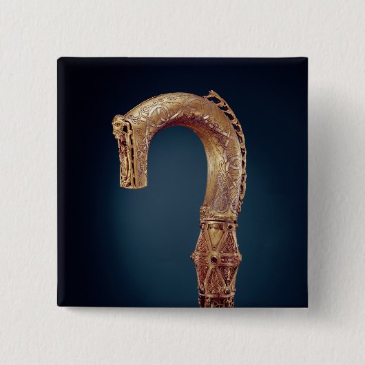 Clonmacnoiseの司教杖、郡オファリーのバイキングの年齢 缶バッジ (正面)