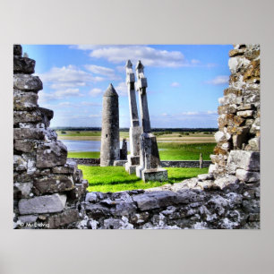 Clonmacnoise Towerポスターまたはプリント ポスター