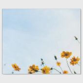 Close shot of yellow flowers ラッピングペーパー (フラット)