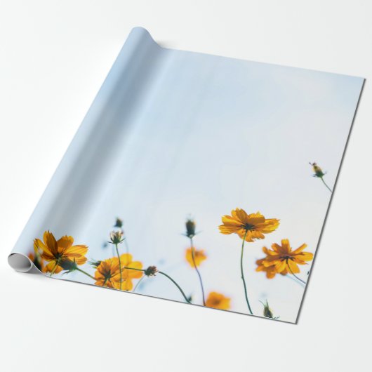 Close shot of yellow flowers ラッピングペーパー (アンロールド)