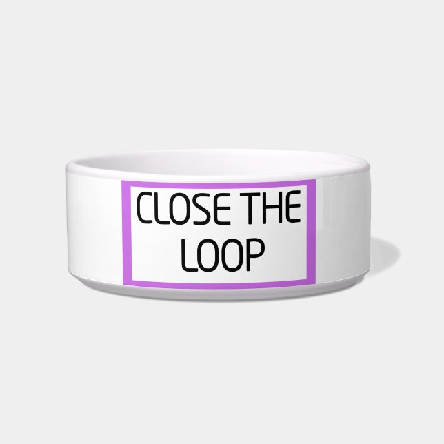 Close the Loop | 現代的なセラミックペットボウル ボウル (正面)