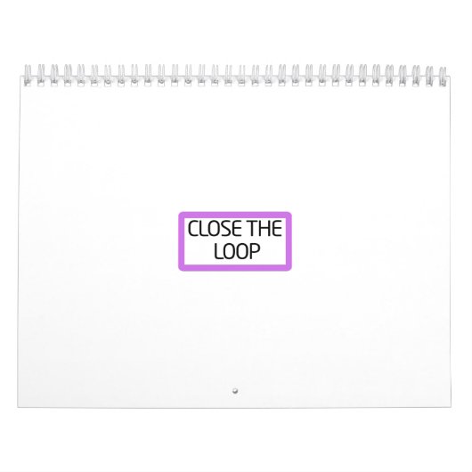 Close the Loop | Minimalist Yearly Wall Calendar カレンダー (カバー)