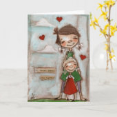 Close Together, Sisters -誕生日カード カード (黄色い花)