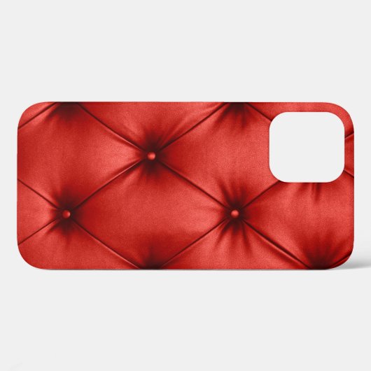 Close up background texture of scarlet red capiton Case-Mate iPhoneケース (裏面 (横))