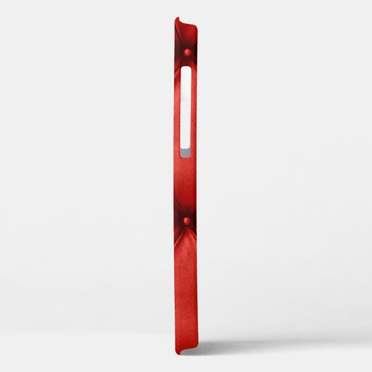 Close up background texture of scarlet red capiton Case-Mate iPhoneケース (裏面 / 左)
