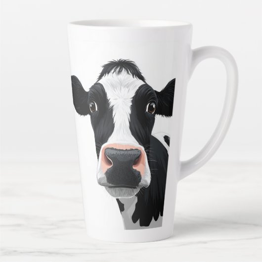 Close-Up Cow Curiosity カフェラテマグ (右)