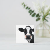 Close-Up Cow Curiosity スクエア名刺 (スタンド正面)