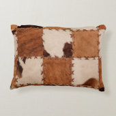 Close up leather patchwork textured background. アクセントクッション (裏面)