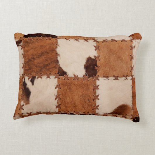 Close up leather patchwork textured background. アクセントクッション (裏面)