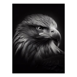 Close-up moody portrait of eagle's face ポスター