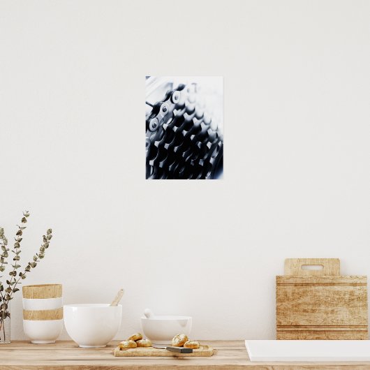 Close up of bicycle gears ポスター (キッチン)