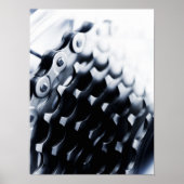 Close up of bicycle gears ポスター (正面)