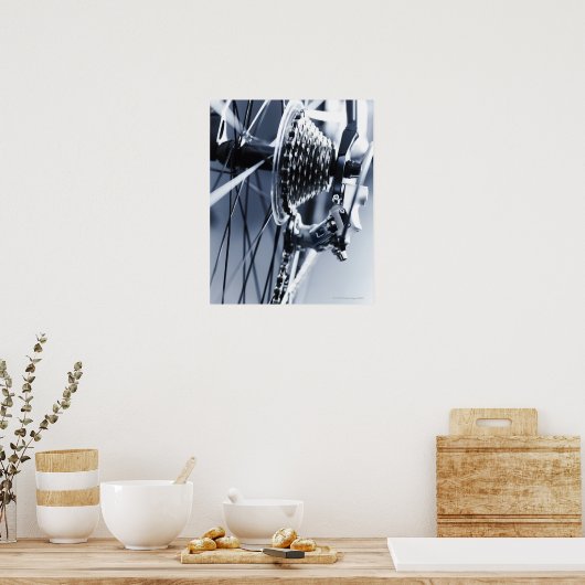 Close up of bicycle gears 2 ポスター (キッチン)