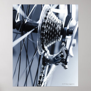Close up of bicycle gears 2 ポスター