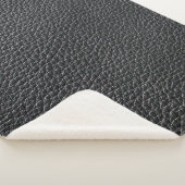 Close up of black leather texture and backgroundle シェルパブランケット (3/4)
