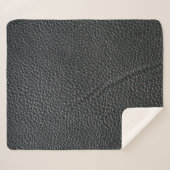 Close up of black leather texture and backgroundle シェルパブランケット (正面(横))