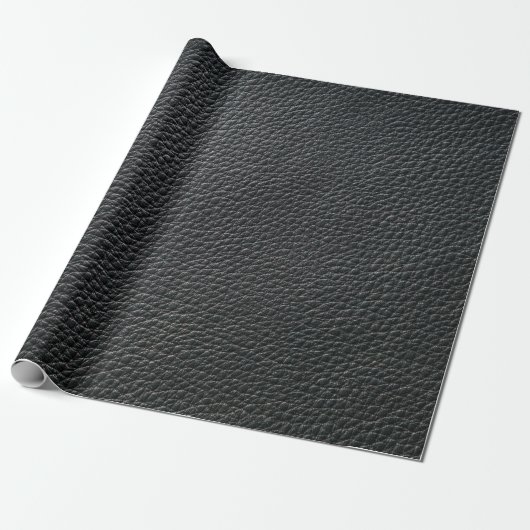 Close up of black leather texture and backgroundle ラッピングペーパー (アンロールド)
