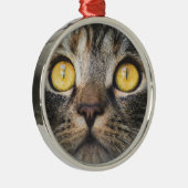 Close up of Cat with Yellow Eyesセラミックオーナメント メタルオーナメント (右)
