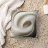 Close-Up of Creamy White Foam with Swirling Textur クッション (ブランケット)