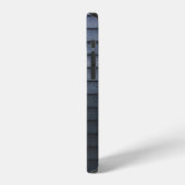 Close-up of gray brick wall iPhoneケース (左側面)