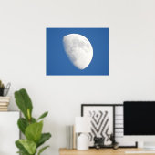 Close up of the Moon and Blue Sky Photo ポスター (ホームオフィス)