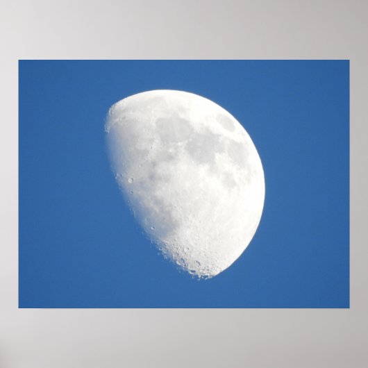 Close up of the Moon and Blue Sky Photo ポスター (正面)