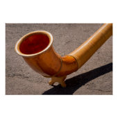 Close up of wooden Alphorn ポスター (正面)